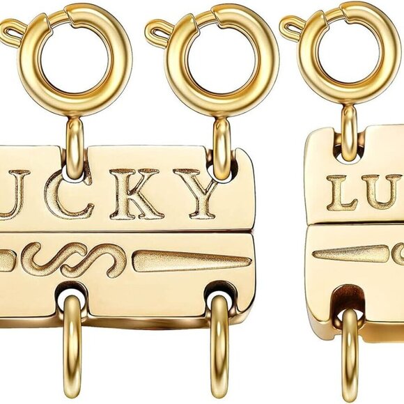 Jewelry - Necklace Layering Clasp Womens Jewelry Separators 8K Gold and Silver Magnetic Mu